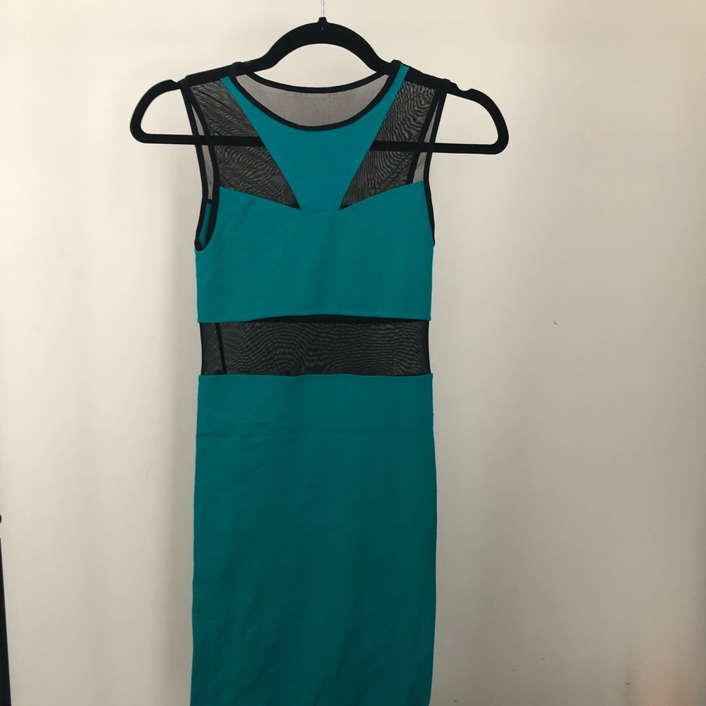 Teal Bebe stretch dress
